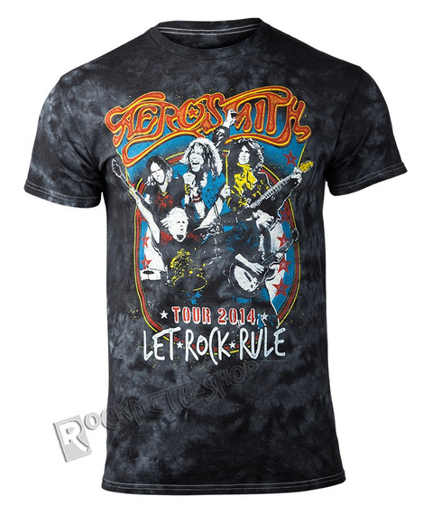 koszulka AEROSMITH - TOUR 2014, barwiona