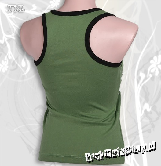 bluzka damska METALLICA - LOGO zielona, na ramiączkach