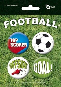 zestaw 4 przypinek FOOTBALL