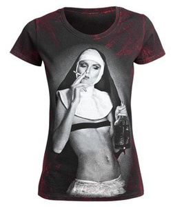 bluzka damska AMENOMEN - NUN SMOKING (OMEN107DA ALLPRINT RED)