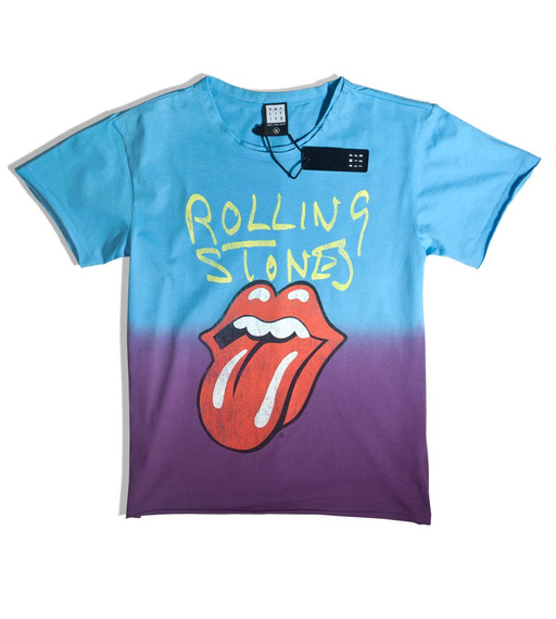 bluzka damska ROLLING STONES - TONGUE, barwiona