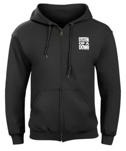 bluza SYSTEM OF A DOWN - LOGO rozpinana, z kapturem
