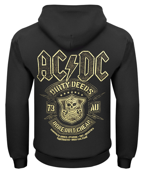 bluza AC/DC - DIRTY DEEDS rozpinana, z kapturem