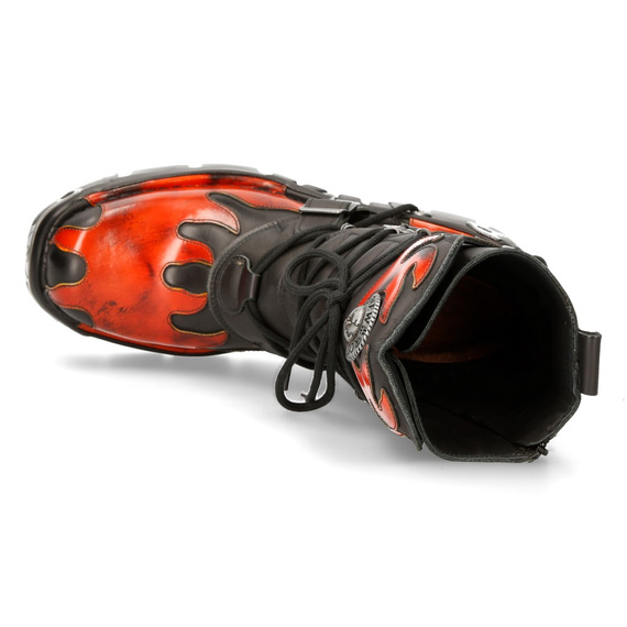 buty NEW ROCK ITALI NEGRO Y PULIK FUEGO, REACTOR NEGRO TOBERAS ORIFICIO pu [M-591-S16]