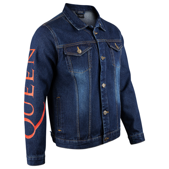kurtka QUEEN - WHITE CREST DENIM JACKET