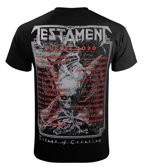 koszulka TESTAMENT - TITANS OF CREATION (GREY) EUROPE 2020 TOUR