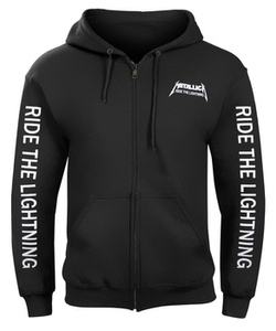 bluza METALLICA - RIDE THE LIGHTNING czarna, rozpinana z kapturem