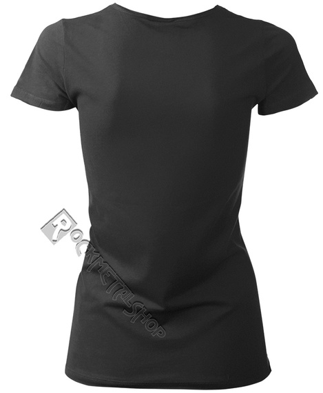 bluzka damska AC/DC - LOGO CHARCOAL BLACK, cyrkonie