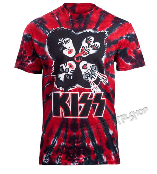 koszulka KISS - BURST, barwiona