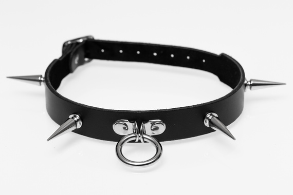 obroża 1-rzędowa - SPIKE + KÓŁKO