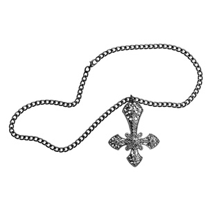 wisior + łańcuch GOTHIC CROSS BLACK CRYSTAL EYES