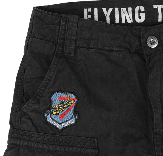 spodnie bojówki krótkie ALPHA INDUSTRIES - FLYING TIGERS SHORT BLACK 