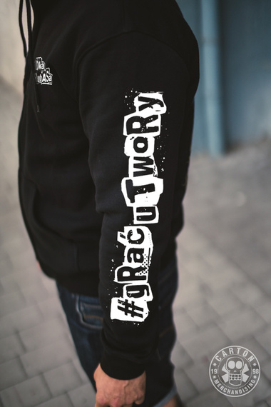 bluza ŁYDKA GRUBASA - KRÓLOWA rozpinana z kapturem