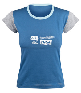 bluzka damska ALL DIFFERENT ALL EQUAL niebieska