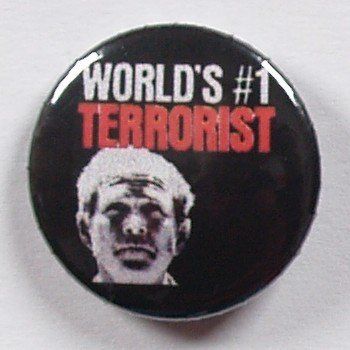 przypinka WORLDS #1 TERRORIST