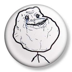 przypinka FOREVER ALONE Ø38mm