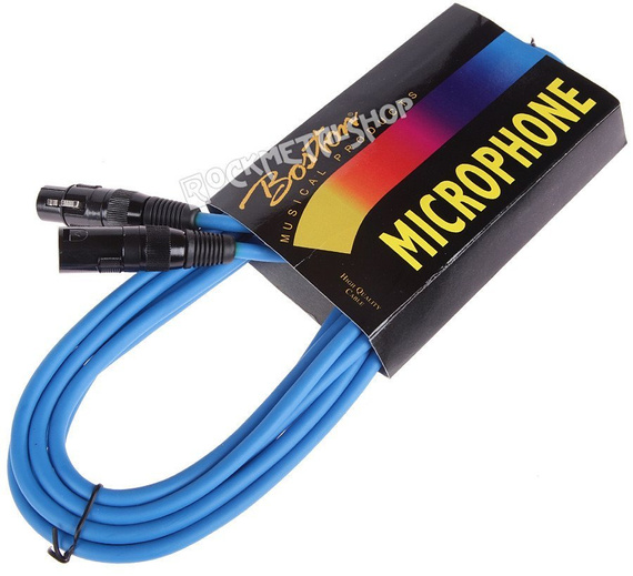 przewód mikrofonowy BOSTON BLUE: XLR żeński -  XLR męski / 5m