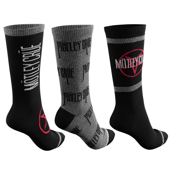 skarpetki MÖTLEY CRÜE - ASSORTED zestaw 3 par