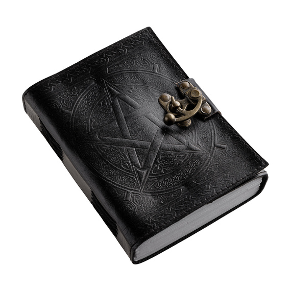 notes/zeszyt w skórzanej oprawie PENTAGRAM