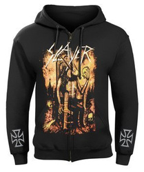 bluza SLAYER - GOAT 2 rozpinana, z kapturem, USZKODZONA