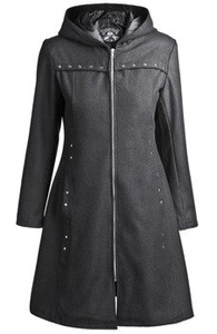 płaszcz damski AMENOMEN - GOTHIC, z kapturem