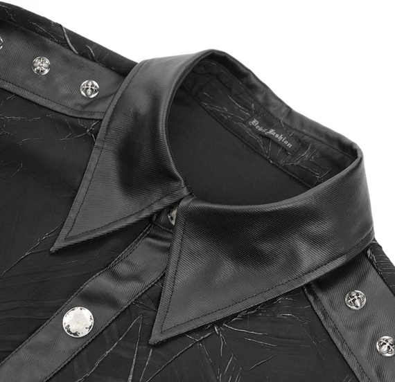 koszula męska DEVIL FASHION - BLACK GOTHIC PUNK 