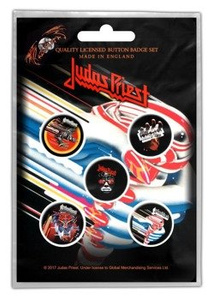 zestaw 5 szt. przypinek JUDAS PRIEST