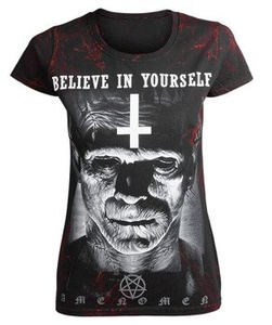 bluzka damska AMENOMEN - FRANKENSTEIN (OMEN088DA ALLPRINT RED)