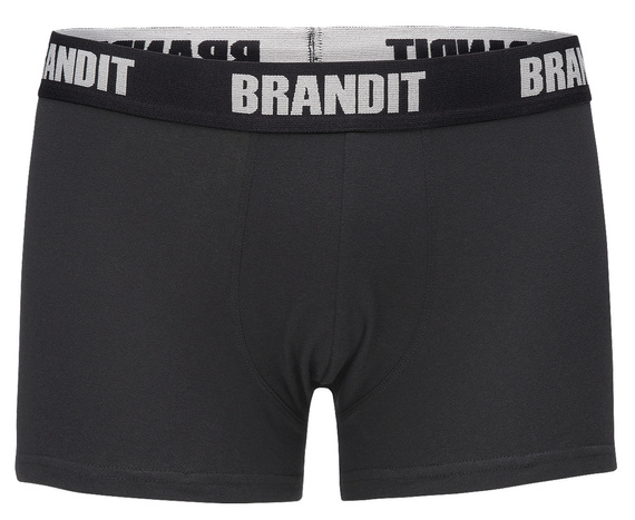 bokserki BRANDIT LOGO - 2 pary WHITE + BLACK