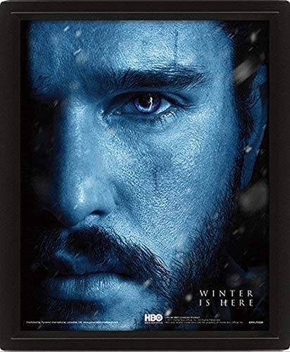 obraz w ramie 3D GAME OF THRONES - JON SNOW vs. NIGHT KING