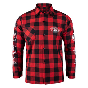 koszula męska AMENOMEN - NO CONTROL 1 (OMEN167K1/1_KRAT) długi rękaw