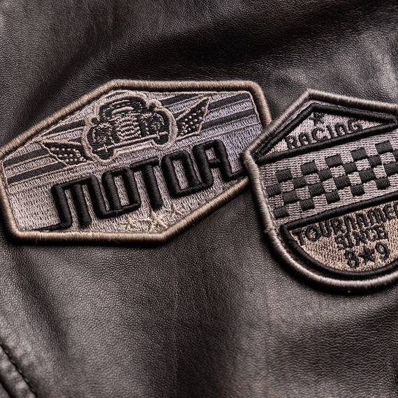 kurtka skórzana MMDEZIMUS MEN RACER  VINTAGE BLACK