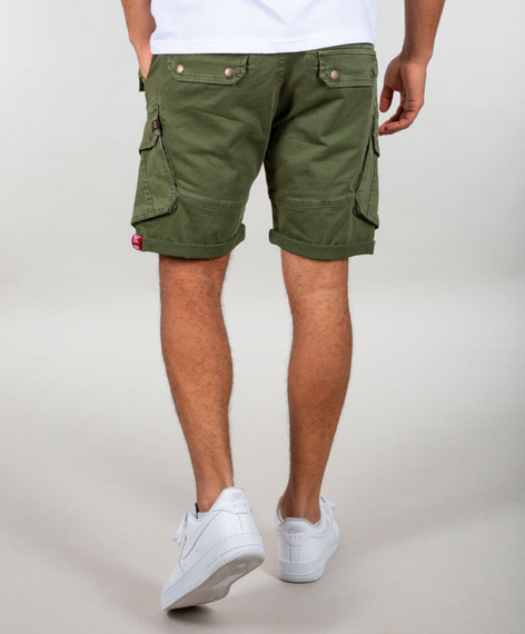 spodnie bojówki krótkie ALPHA INDUSTRIES - COMBAT SHORT DARK OLIVE