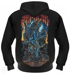 bluza THE DEVIL REJECT czarna, rozpinana z kapturem