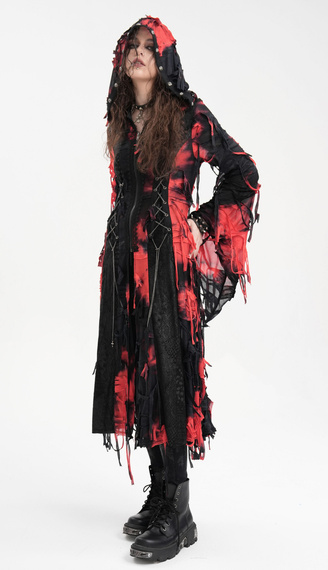 kardigan DEVIL FASHION - BLACK AND RED GOTHIC 