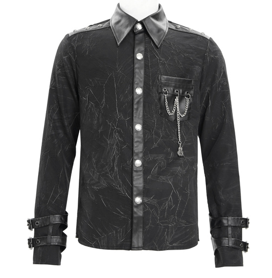 koszula męska DEVIL FASHION - BLACK GOTHIC PUNK 