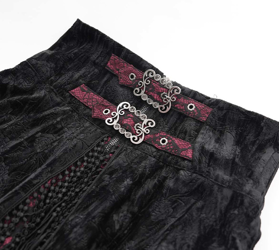 spódnica DEVIL FASHION - BLACK AND RED GOTHIC GORGEOUS 