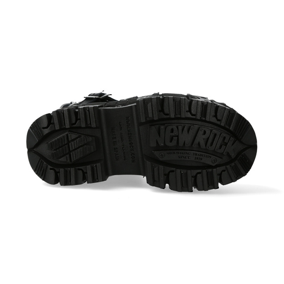 buty NEW ROCK ITALI NEGRO NOMADA NEGRO, TANK CASCO NEGRO sin herrajes [M-WALL373-S5]