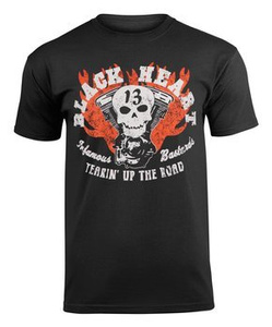 koszulka BLACK HEART - FLATHEAD SKULL