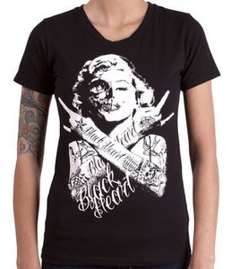 bluzka damska BLACK HEART - BH SKULL BITCH