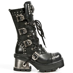 buty damskie NEW ROCK NOMADA NEGRO ITALI NEGRO PLANING NEG NEW M8 ACERO [M.1029-C1]