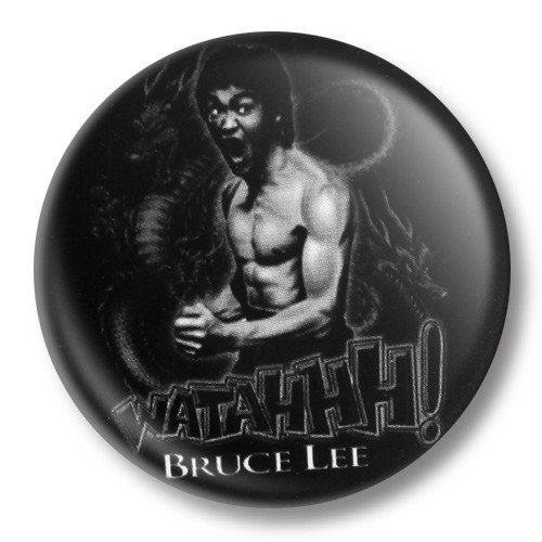 przypinka BRUCE LEE - WATAHHH! Ø38mm