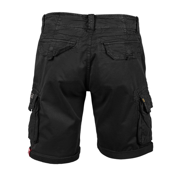spodnie bojówki krótkie ALPHA INDUSTRIES - CREW SHORT BLACK