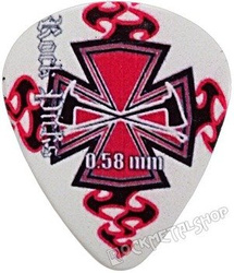 kostka gitarowa ROCK PICK - CROSS AND FLAME