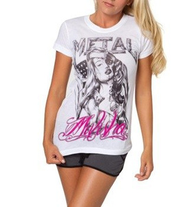 bluzka damska METAL MULISHA - NOT FORGOTTEN biała