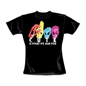 bluzka damska CUTE IS WHAT WE AIM FOR - NEON SIGNING