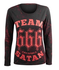 bluzka damska AMENOMEN - TEAM SATAN (OMEN082DADR ALLPRINT RED) długi rękaw
