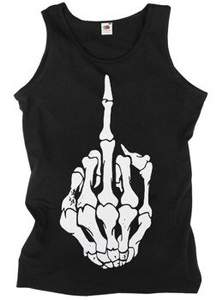 koszulka na ramiączkach SKELETON HAND - FUCK YOU