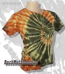 bluzka damska SPIRAL RED / YELLOW / GREEN MIX barwiona