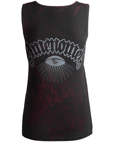 bluzka damska AMENOMEN - 2 BAD na ramiączkach (OMEN072DAR ALLPRINT RED)